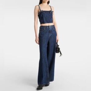 Ganni Marri Jeans and matching bow top set